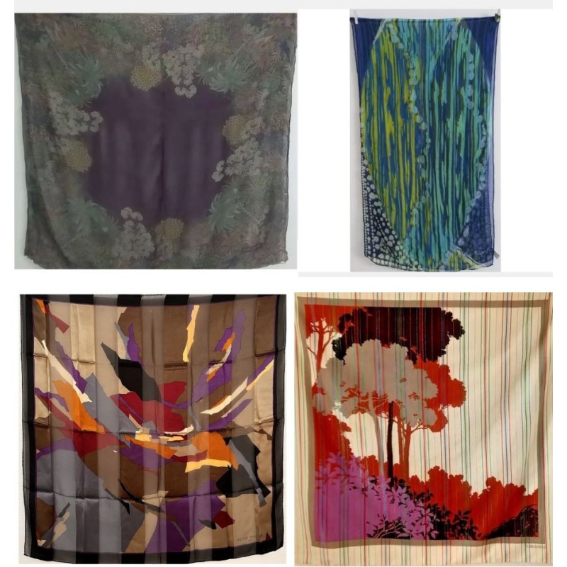 Lot de 4 Foulards en soie