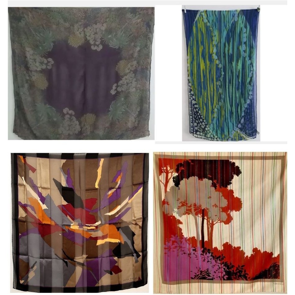 Lot de 4 Foulards en soie